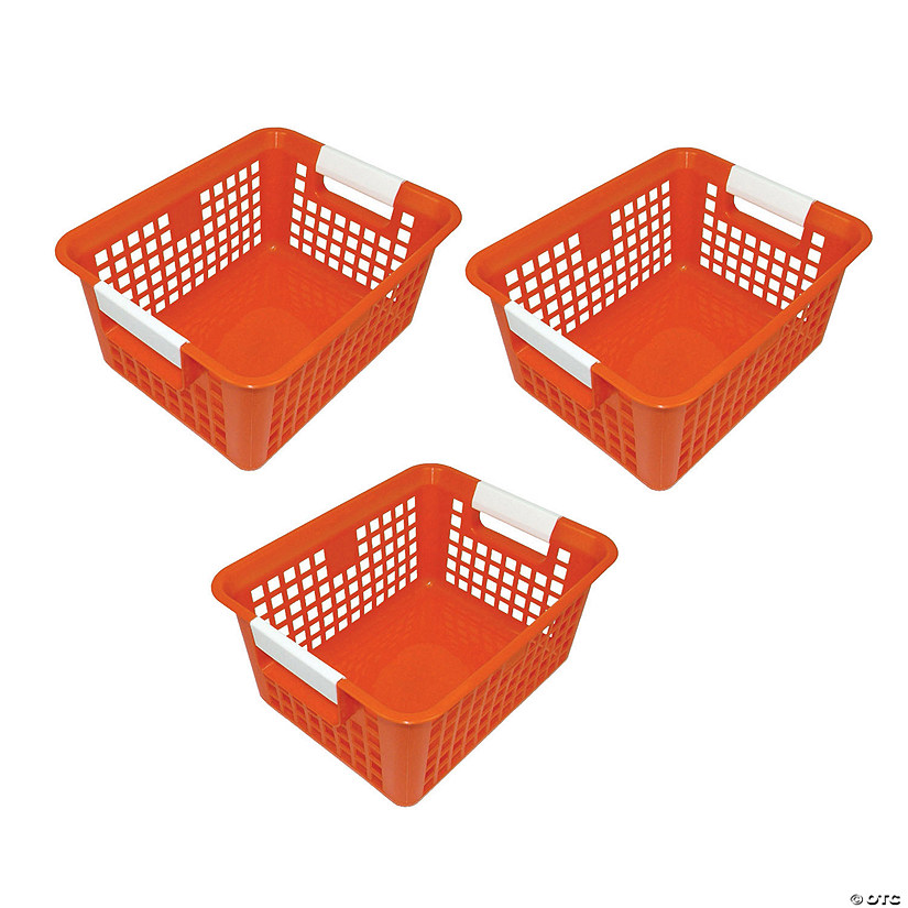 Romanoff Tattle&#174; Book Basket, Orange, Set of 3 Image