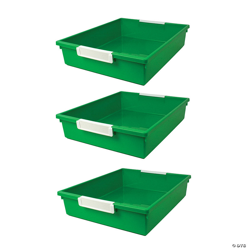 Romanoff Tattle Tray with Label Holder - Green, 6qt, Qty 3 Image