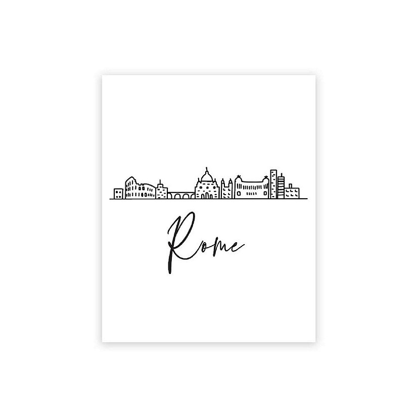 Rome Skyline BW 16x20in 1-Pack Image