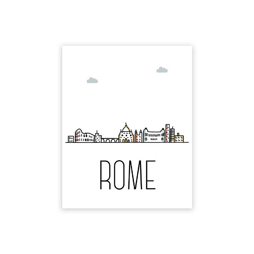 Rome Skyline Color 16x20in 1-Pack Image