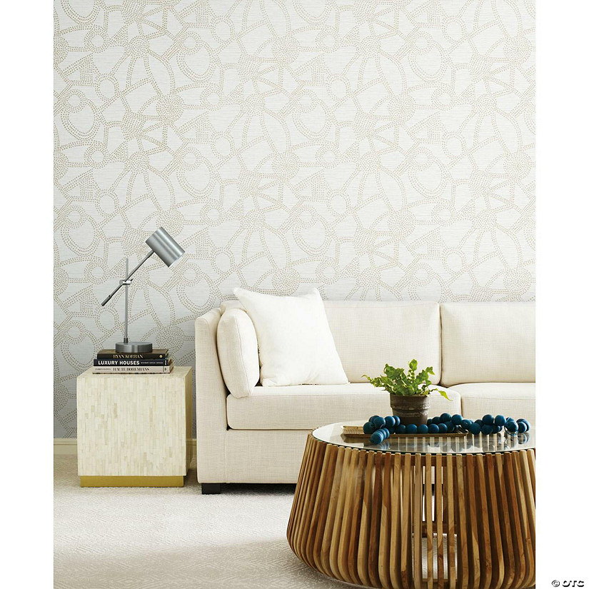 Roommates Amhara Peel & Stick Wallpaper - Taupe | Oriental Trading
