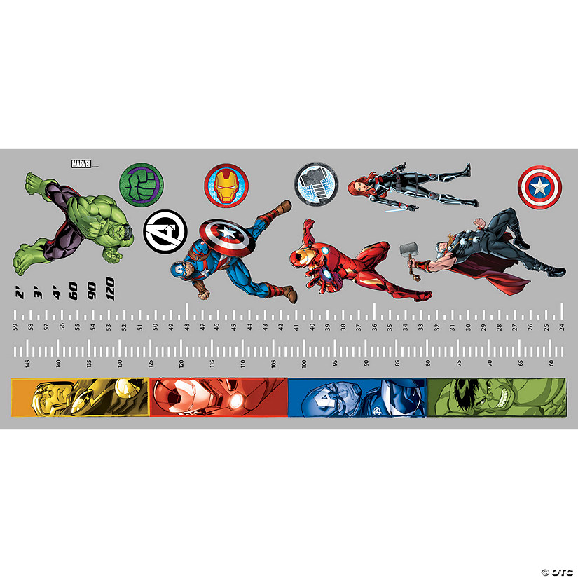 RoomMates Avengers Growth Chart Peel And Stick Wall Decals Image