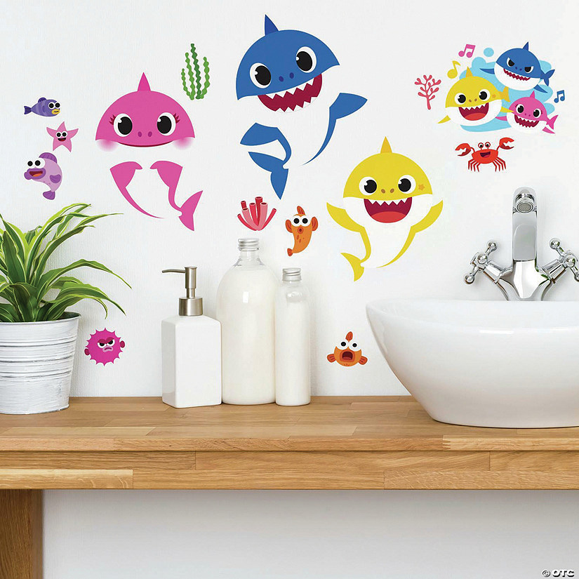 RoomMates Baby Shark Peel and Stick Wall Decals Image