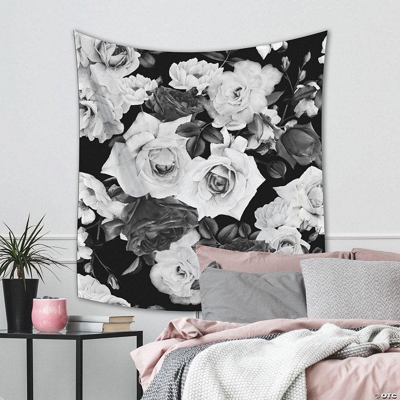 RoomMates Black And White Floral Tapestry Oriental Trading
