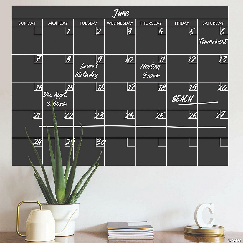 Roommates Chalk Calendar Peel And Stick Giant Wall Decal Oriental Trading
