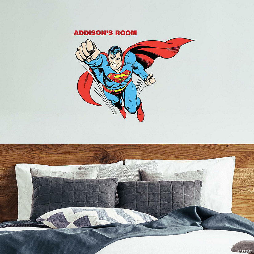 Roommates Classic Superman Peel And Stick Giant Wall Decals With Alphabet Image