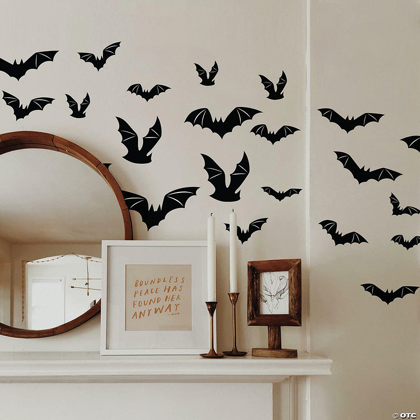 Roommates Halloween Black Bats Peel And Stick Wall Decals Image