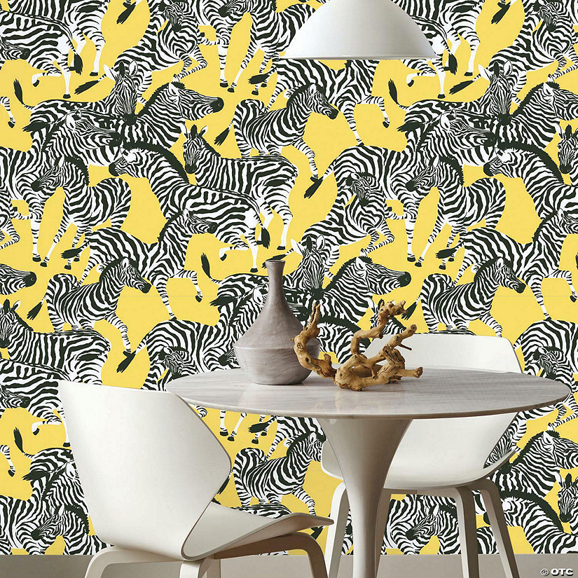 Roommates Herd Together Peel & Stick Wallpaper - Yellow Image