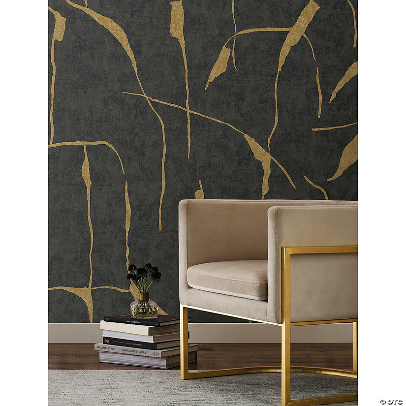 Roommates Ivory Coast Mural Peel & Stick Wallpaper - Black | Oriental