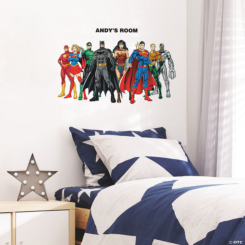 RoomMates Justice League Peel And Stick Giant Wall Decals With Alphabet&#8203; Image