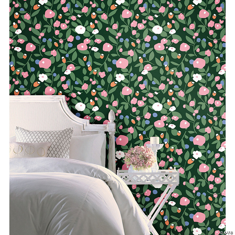 RoomMates Kensington Garden Peel & Stick Wallpaper - Green Image