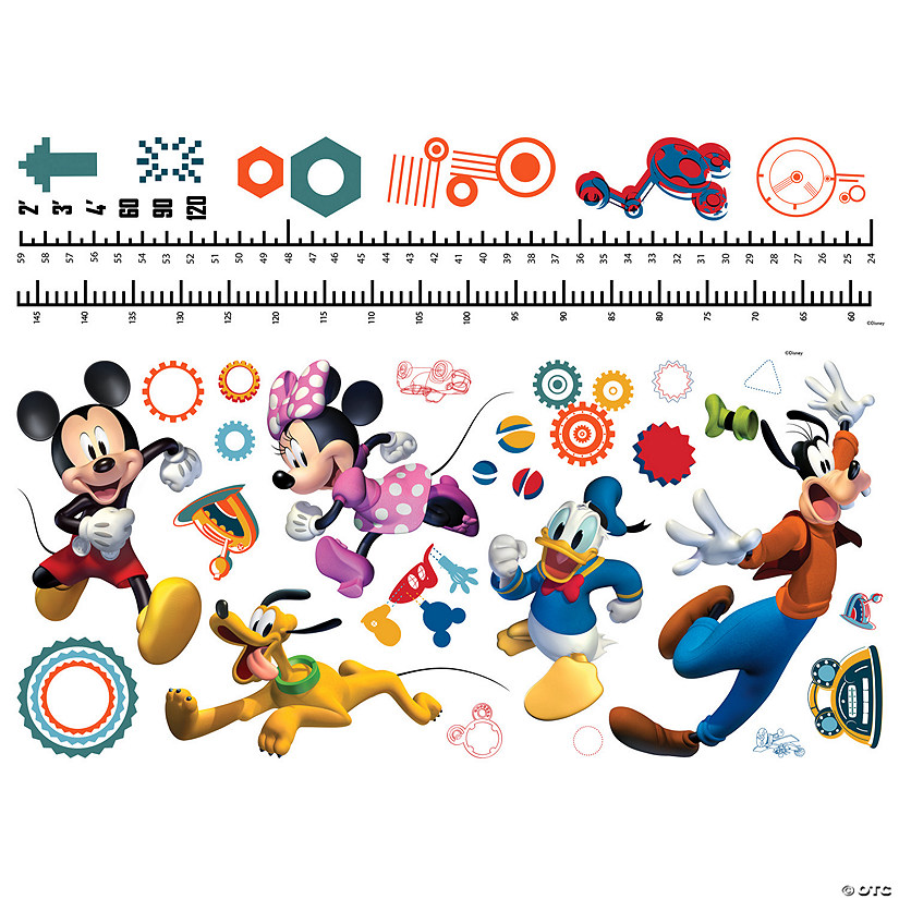 RoomMates Mickey And Friends Growth Chart Peel And Stick Wall Decals Image