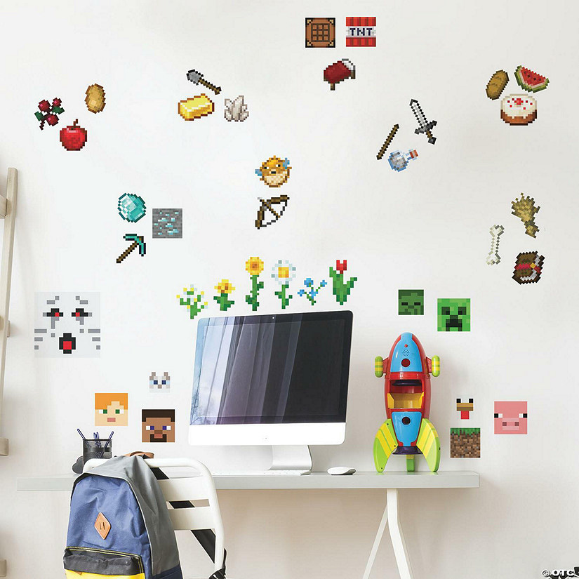 Roommates Minecraft Peel And Stick Wall Decals Image
