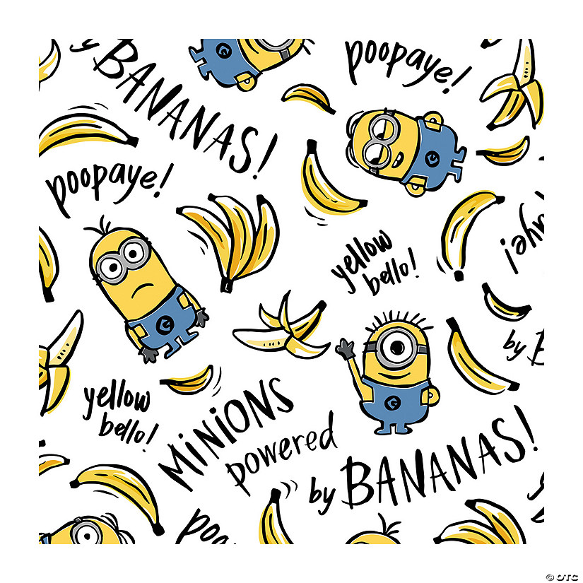 RoomMates Minions Powered By Bananas Peel and Stick Wallpaper Image