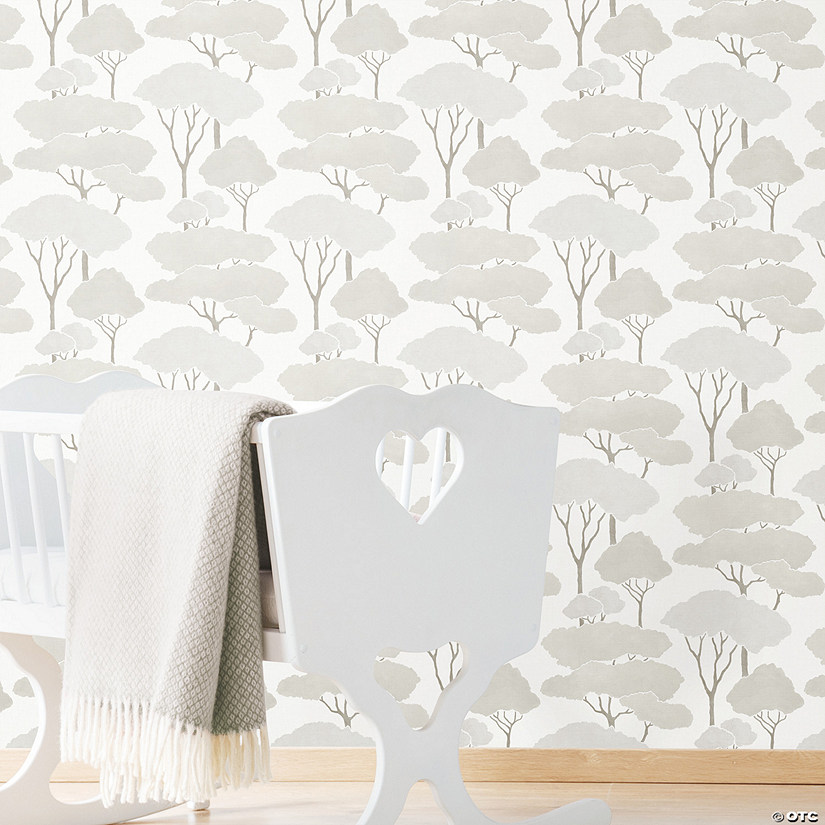 RoomMates Modern Bamboo Peel & Stick Wallpaper, Grey Image