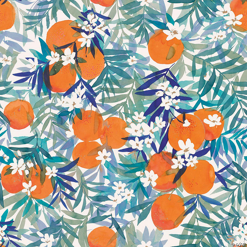 Roommates Orange Blossom Peel & Stick Wallpaper - Blue