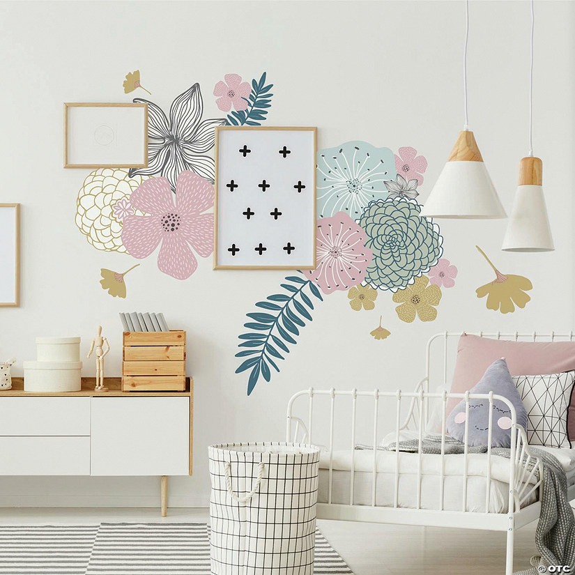 Roommates Perennial Blooms Peel And Stick Giant Wall Decals Image