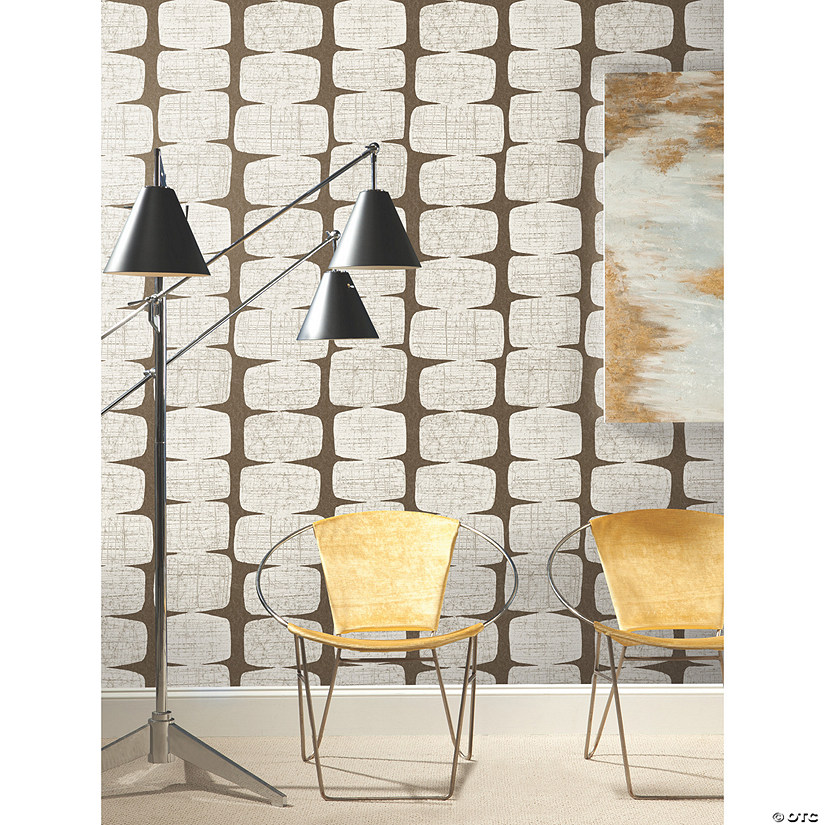 RoomMates Persian Ikat Peel & Stick Wallpaper, Grey Image