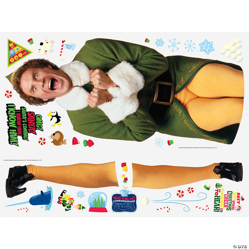 RoomMates Red & Green Buddy The Elf Giant Wall Decals Image