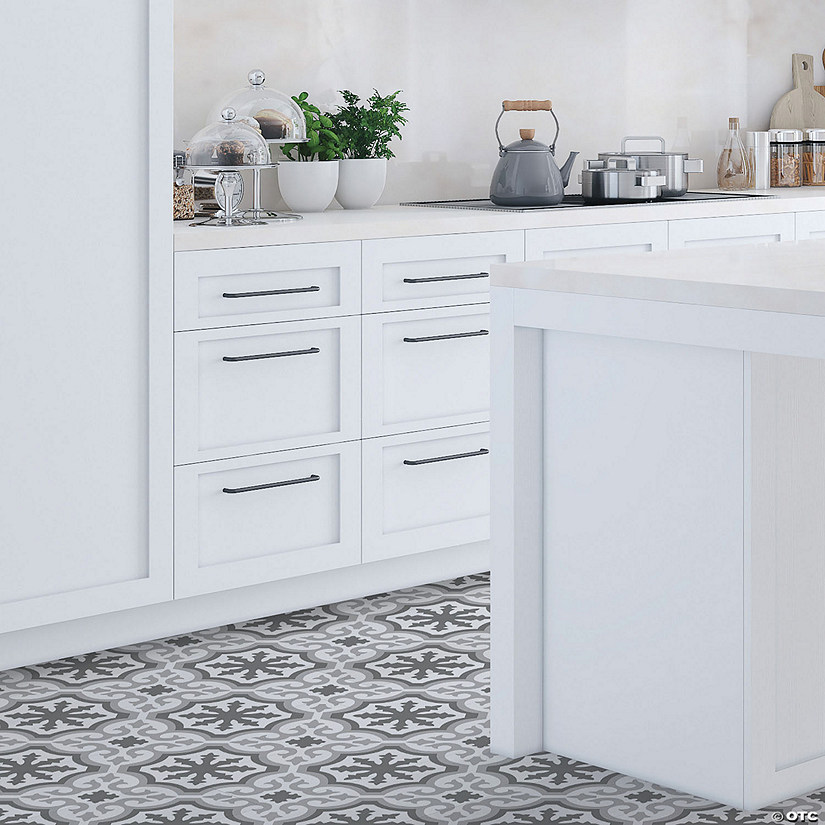 RoomMates Roma Gray Peel And Stick Floor Tile Oriental Trading
