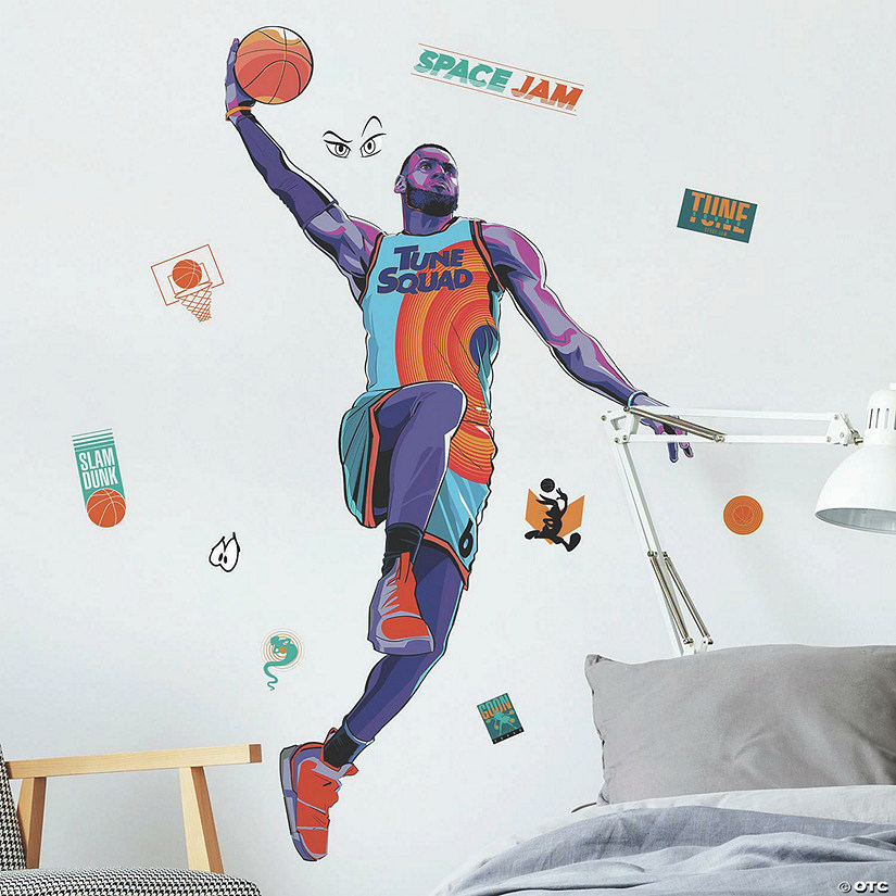 Roommates Space Jam Lebron Peel And Stick Giant Wall Decals Image