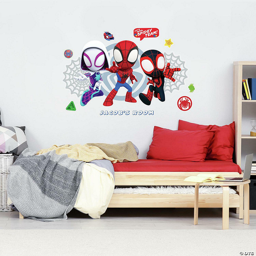 Roommates Spidey And His Amazing Friends Headboard Peel And Stick Giant Wall Decal Image