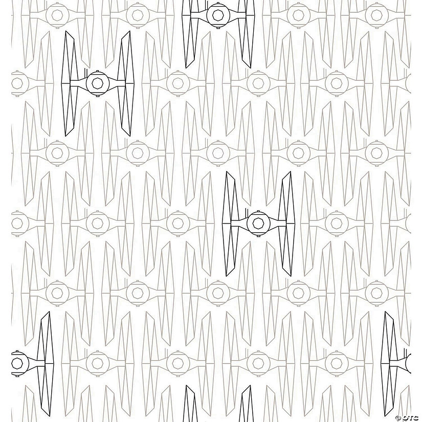 Roommates Star Wars Tie Fighter Peel & Stick Wallpaper - White/Grey Image