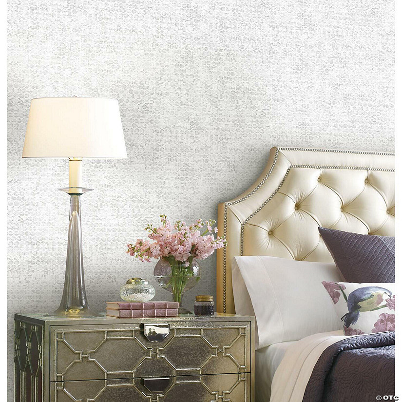 Roommates Ulo Texture Peel &amp; Stick Wallpaper - White Image