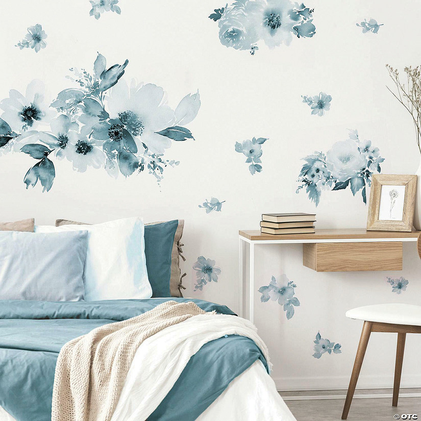 RoomMates Watercolor Floral Peel and Stick Giant Wall Decals Image