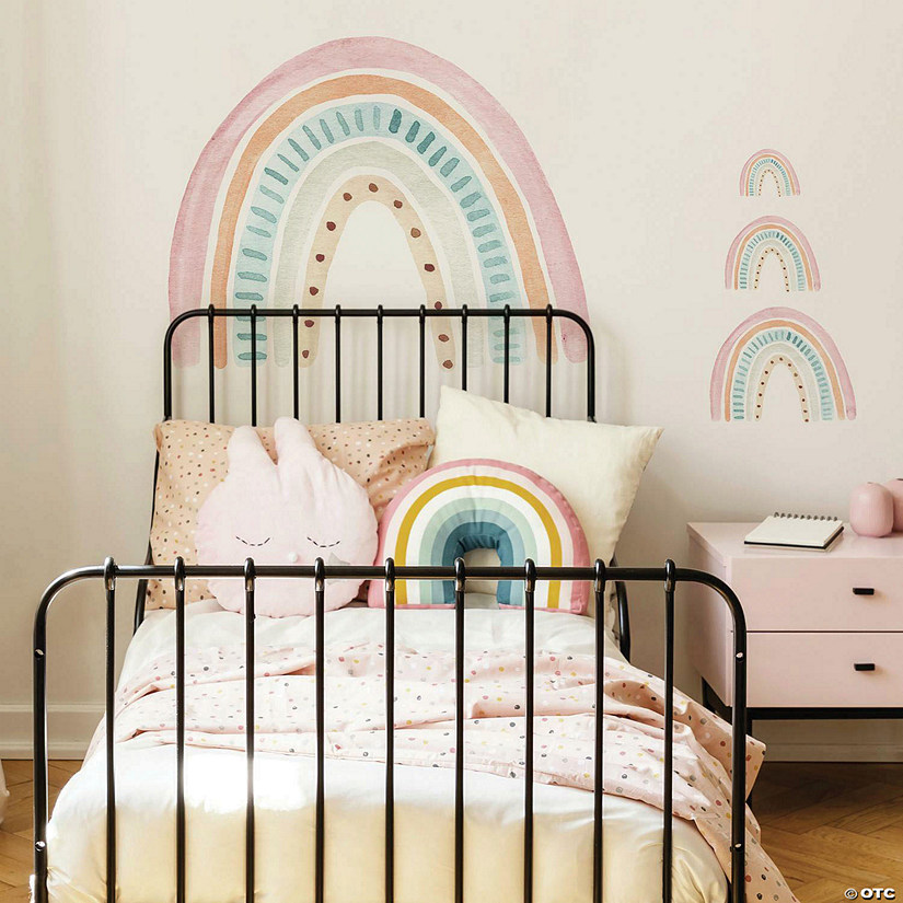 Roommates Watercolor Rainbow Peel And Stick Giant Wall Decal Image