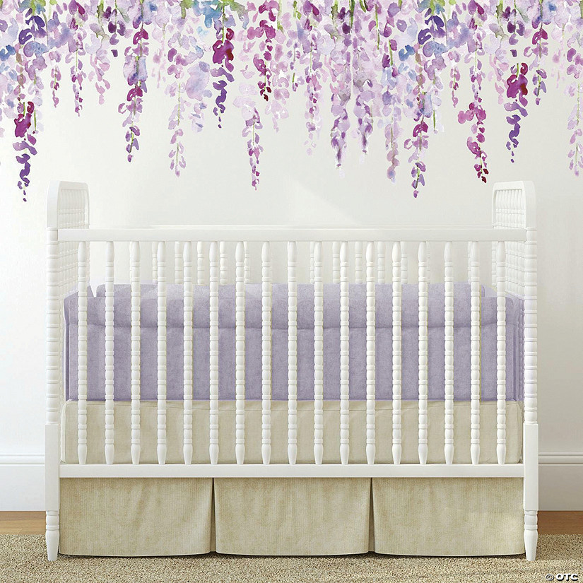 Roommates Watercolor Wisteria Peel And Stick Giant Wall Decals Image