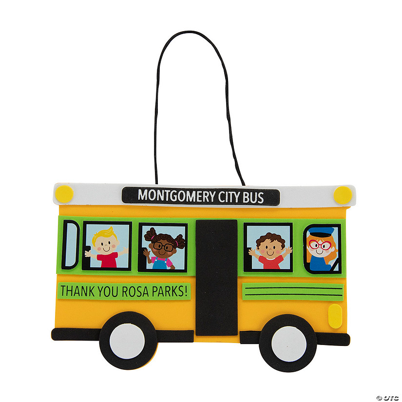 Rosa Parks Bus Sign Craft Kit - Makes 12 Image