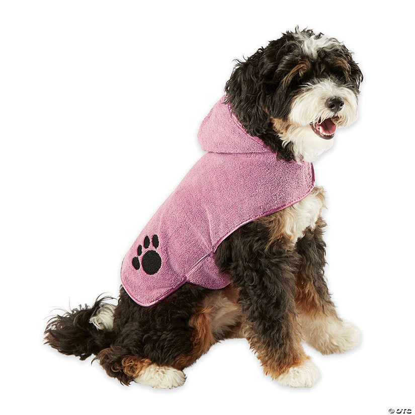 Rose Embroidered Paw Small Pet Robe Image