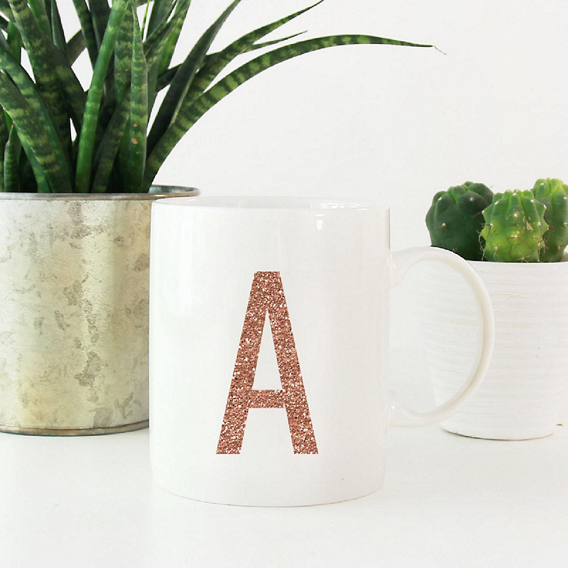 Rose Gold Faux Glitter A Ceramic Mug Image