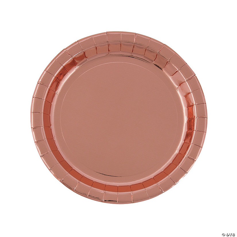 Rose Gold Foil Paper Dinner Plates Oriental Trading