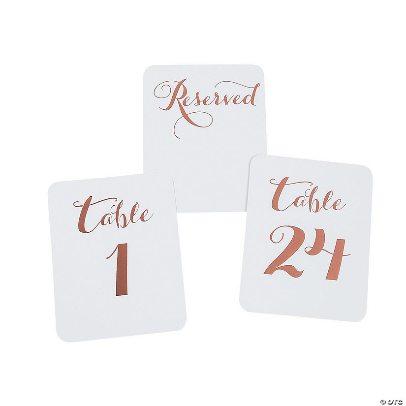 Rose Gold Foil Table Numbers | Oriental Trading