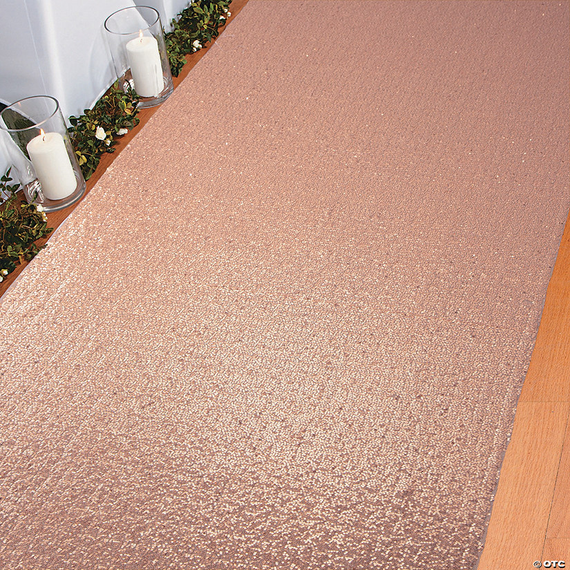 Rose Gold Sequin Aisle Runner Oriental Trading