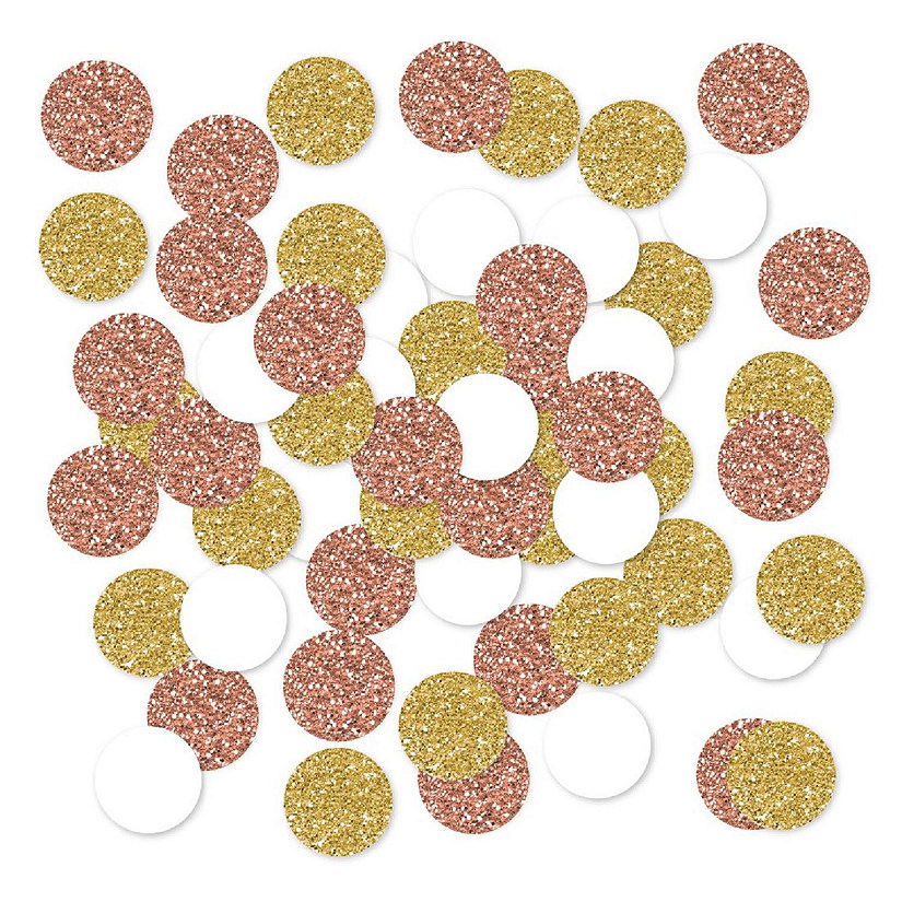 Rose Gold White Gold Confetti 180-Pack Image