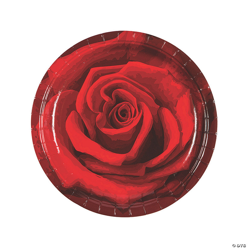 Rose Paper Dinner Plates 8 Ct. Discontinued