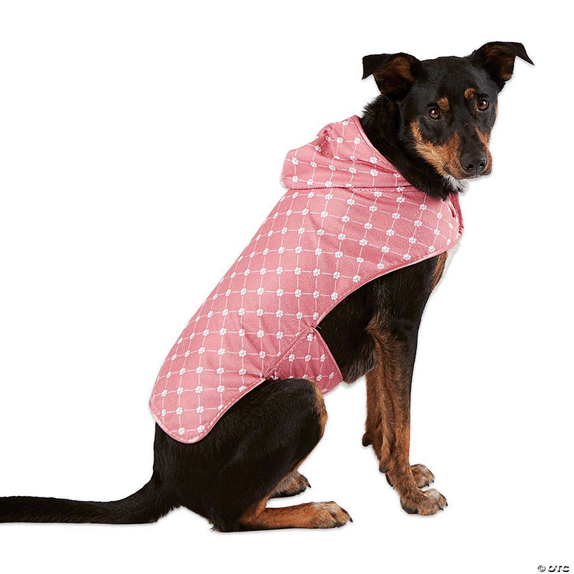 Rose Printed Trellis Paw Medium Pet Robe Image