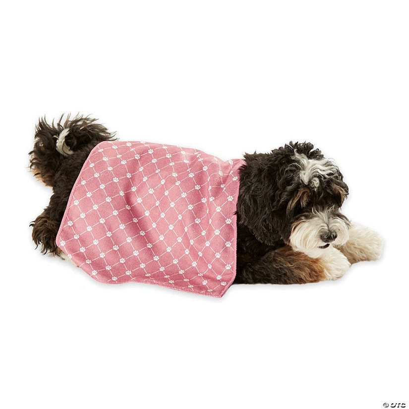 Rose Printed Trellis Paw Small Pet Towel (Set Of 3) Image