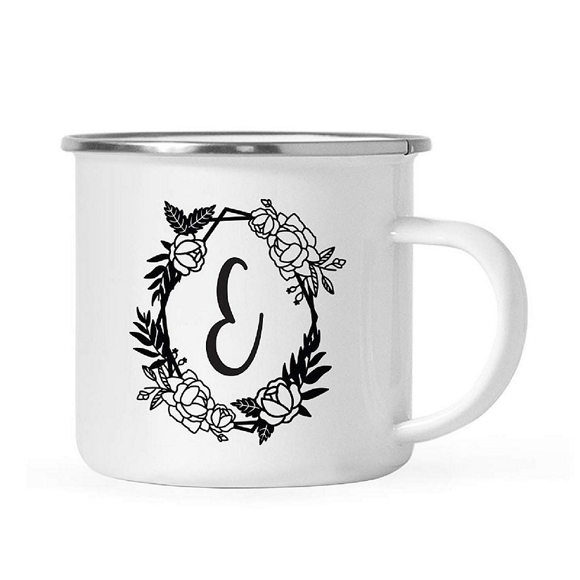 Roses Monogram E 11oz Campfire Mug Image