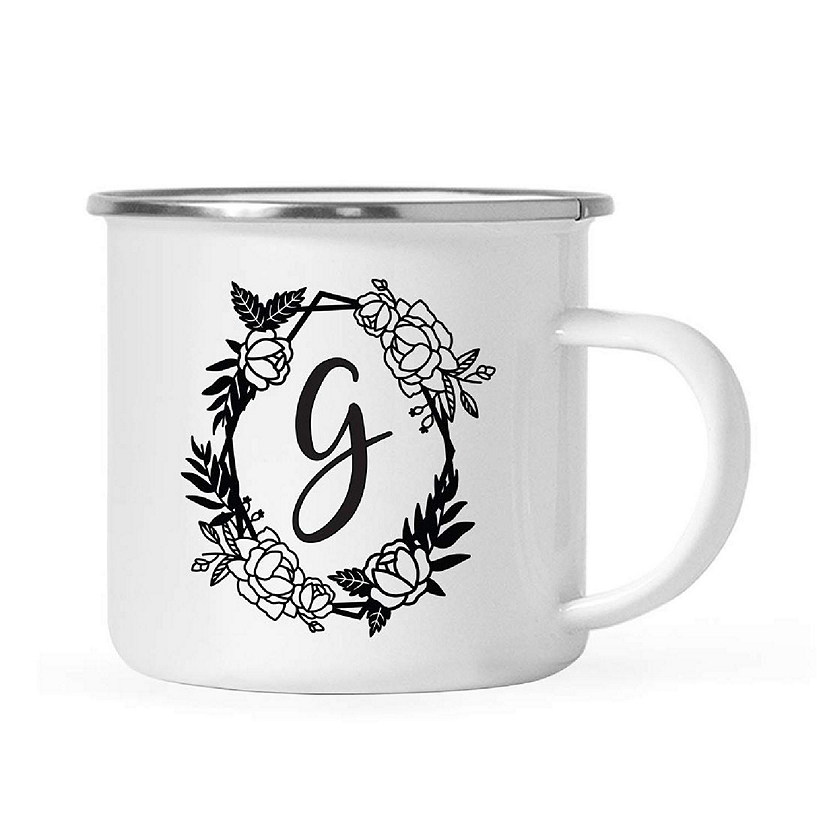 Roses Monogram G 11oz Campfire Mug Image