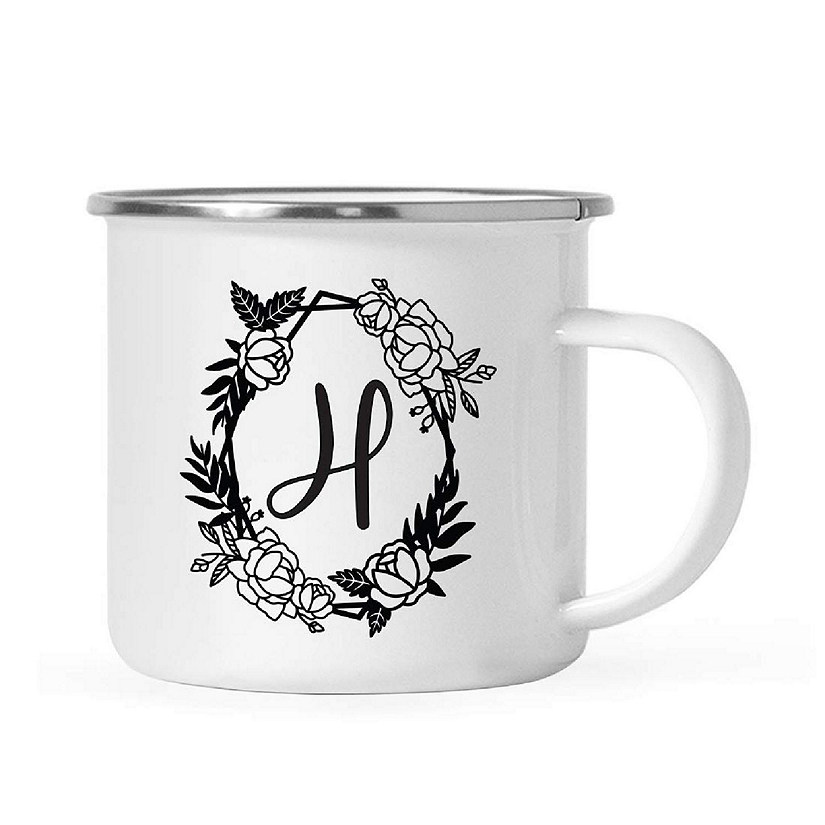 Roses Monogram H 11oz Campfire Mug Image