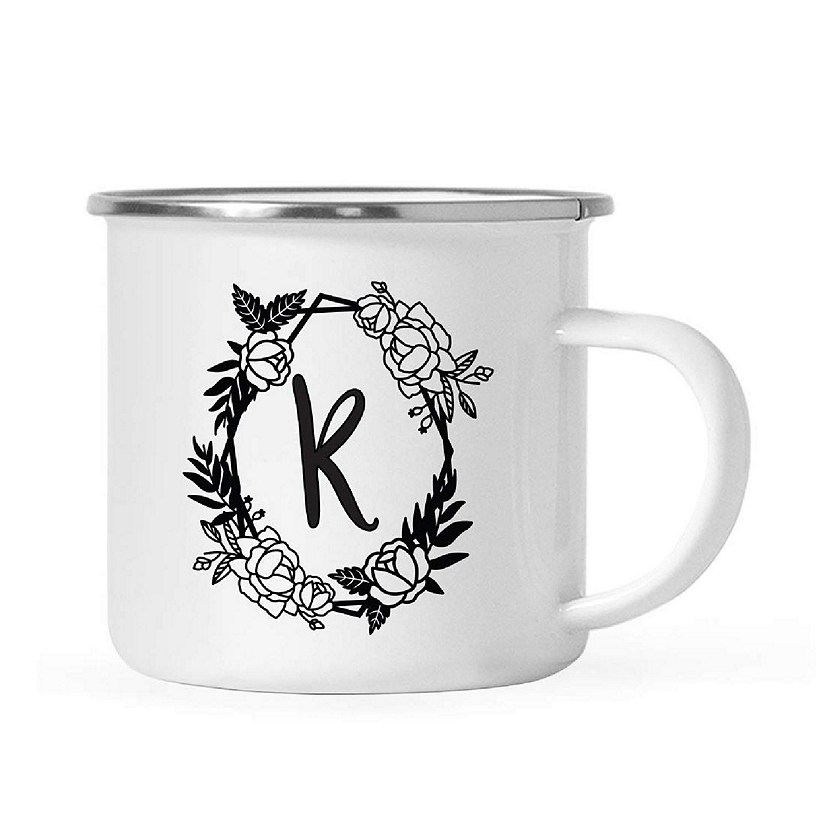 Roses Monogram K 11oz Campfire Mug Image