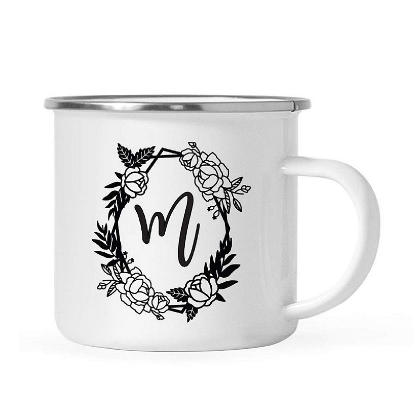 Roses Monogram M 11oz Campfire Mug Image