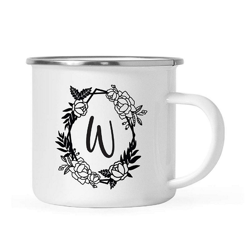 Roses Monogram W 11oz Campfire Mug Image
