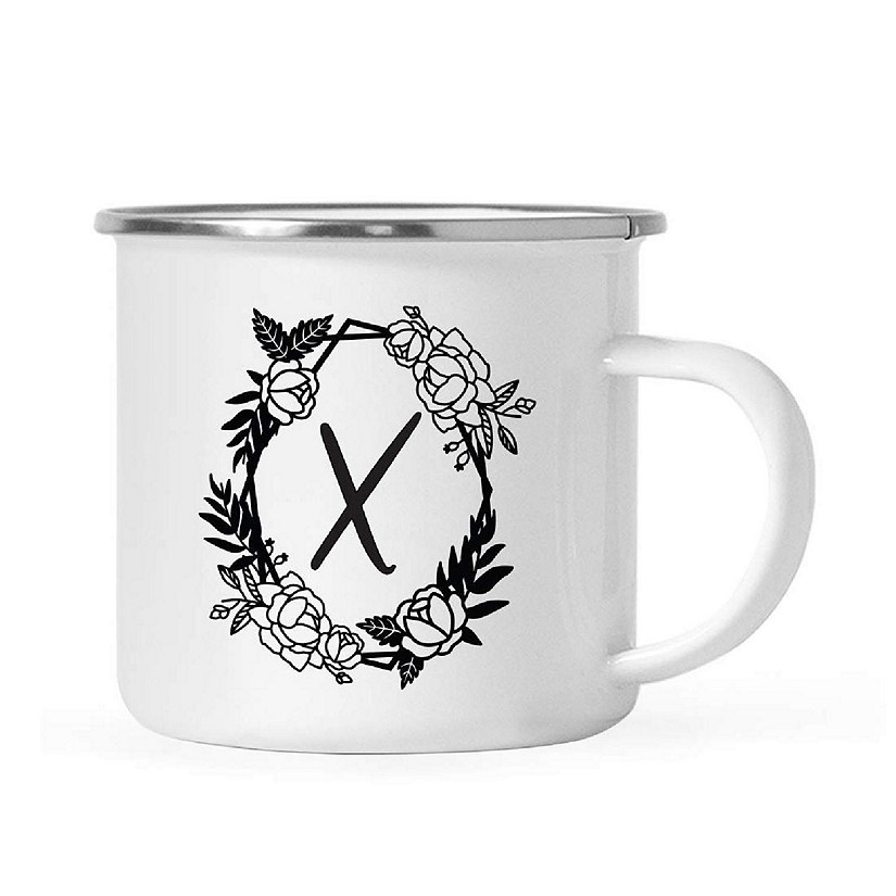 Roses Monogram X 11oz Campfire Mug Image