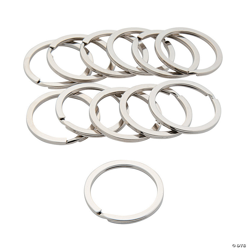 Round Beadable Key Rings - 12 Pc. Image