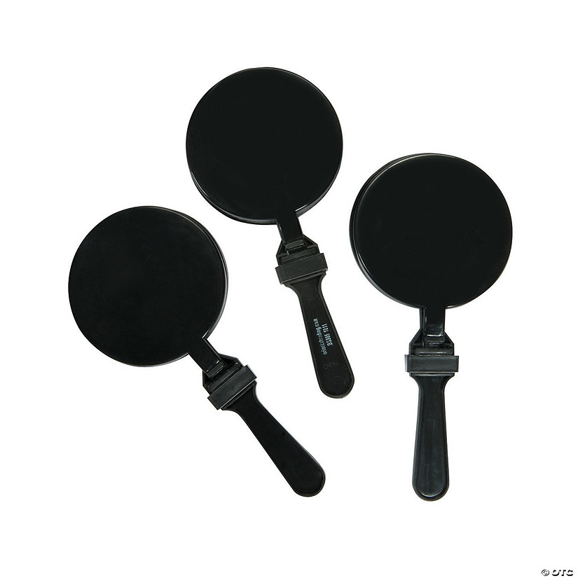 Round Black Clappers - 12 Pc. Image